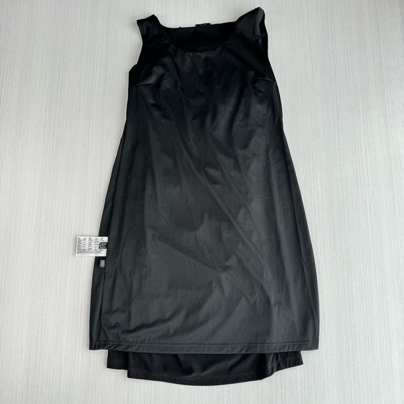 ESPRIT Ruched Midi Dress Black M Sleeveless Scoop Slip On‎ Neutral Business Y2K - Picture 9 of 15